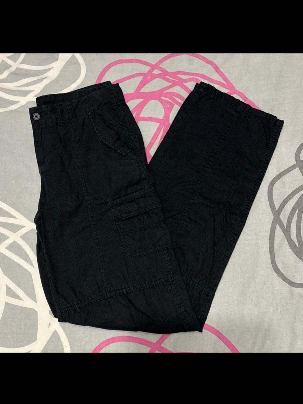 H&M Black Low-Waist Cargo Pants